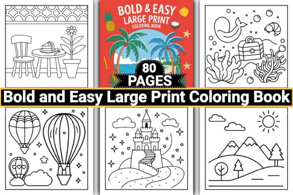 Download Bold and Easy Large Print Coloring Pages - Coloring pages Collection