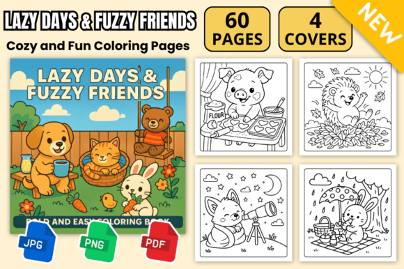 Download Lazy Days &amp; Fuzzy Friends Coloring Pages - Coloring pages Collection