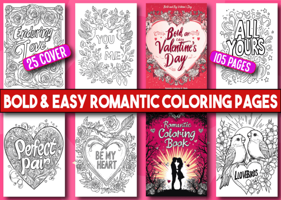 Download Bold and Easy Romantic Coloring Pages - Coloring pages Collection