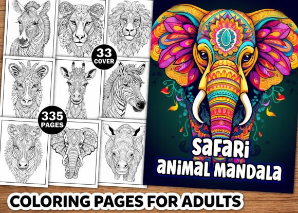 Download Safari Animal Mandala Coloring Pages - Coloring pages Collection