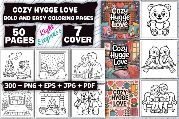 Download Cozy Hygge Love Coloring Pages - Coloring pages Collection