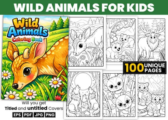 Download Wild Animals Kids Coloring Book Pages - Kids coloring book Collection