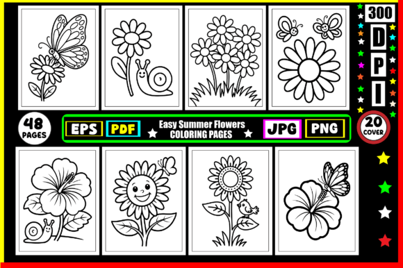 Download Easy Summer Flowers Coloring Pages - Coloring pages Collection