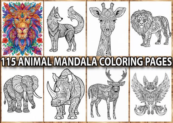 Download 115 Animal Mandala Coloring Pages KDP - Coloring pages Collection