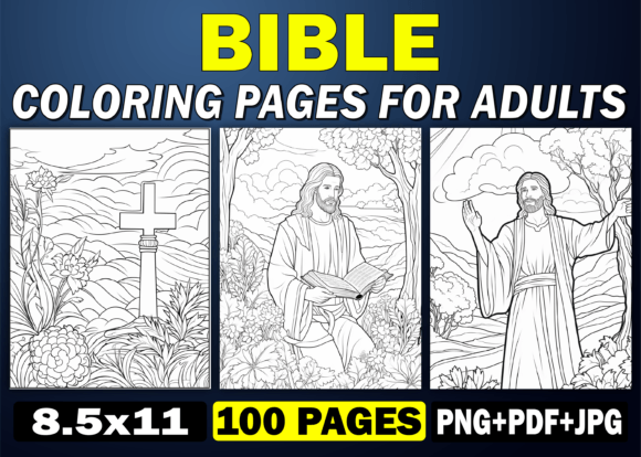 Download 100 Bible Coloring Pages Book for Adults - Coloring pages Collection