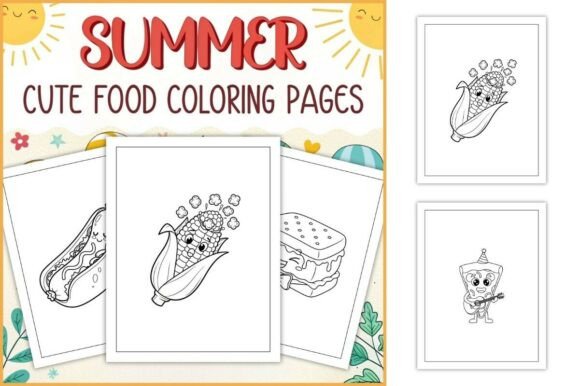 Download Cute Food Coloring Pages for Kids - Coloring pages Collection