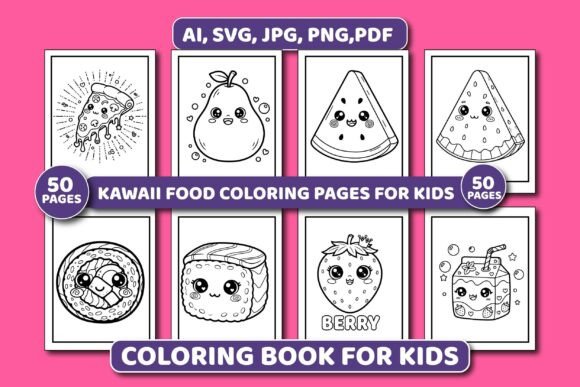 Download Kawaii Food Coloring Pages for Kids - Coloring pages Collection