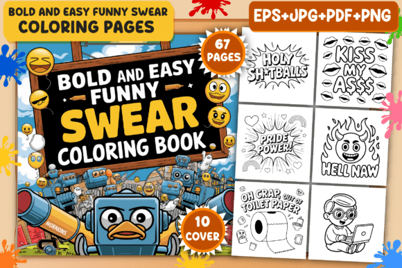 Download ADULT Bold and Easy Funny Swear Coloring Pages - Coloring pages Collection