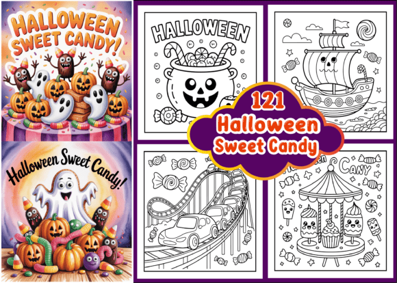 Download Halloween Sweet Candy Coloring Pages - Coloring pages Collection