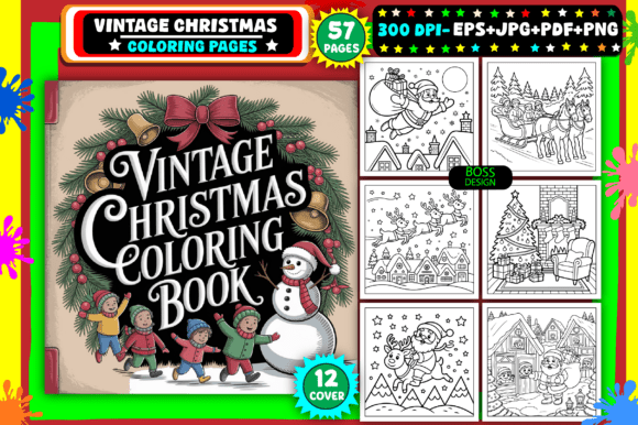Download Vintage Christmas Coloring Pages - Coloring pages Collection
