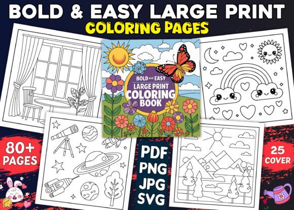 Download Bold and Easy Large Print Coloring Pages - Coloring pages Collection