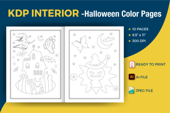 Download Halloween Coloring Pages for Kids KDP - Coloring pages Collection