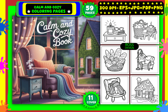 Download Calm and Cozy Coloring Pages for Adults - Coloring pages Collection