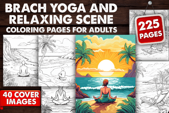 Download Beach Yoga and Relaxation Coloring Pages - Coloring pages Collection
