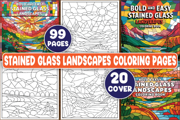 Download Stained Glass Landscapes Coloring Pages - Coloring pages Collection