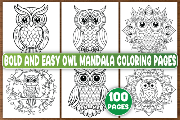 Download Bold and Easy Owl Mandala Coloring Pages - Coloring pages Collection