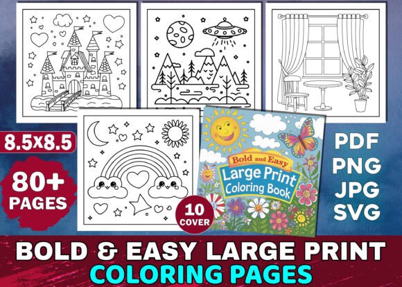 Download Bold and Easy Large Print Coloring Pages - Coloring pages Collection