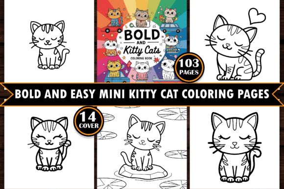Download Bold and Easy Mini Kitty Coloring Pages - Coloring pages Collection