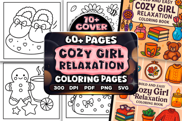 Download Easy Cozy Girl Relaxation Coloring Pages - Coloring pages Collection