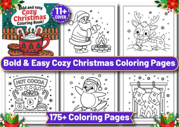 Download Bold Easy Cozy Christmas Coloring Pages - Coloring pages Collection