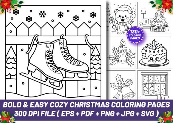 Download Bold Easy Cozy Christmas Coloring Pages - Coloring pages Collection