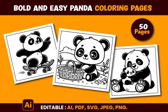 Download Bold and Easy Panda Coloring Pages - Coloring pages Collection