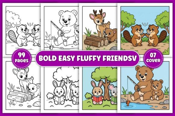 Download Bold Easy Fluffy Friends Coloring Pages - Coloring pages Collection
