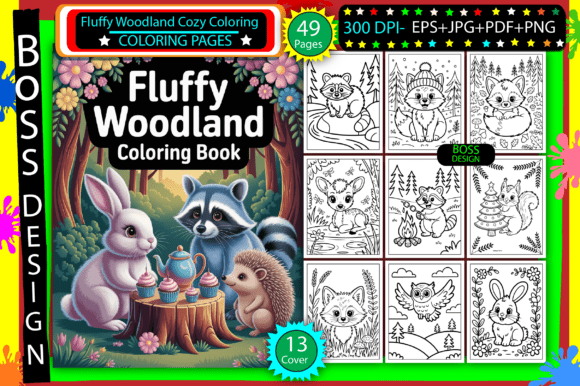Download Fluffy Woodland Cozy Coloring Pages - Coloring pages Collection