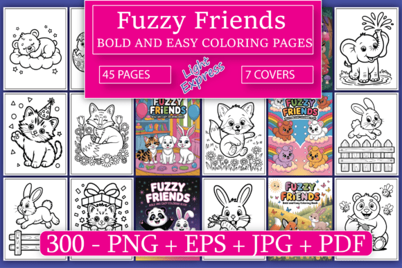 Download Fuzzy Friends Coloring Pages for Kids - Coloring pages Collection